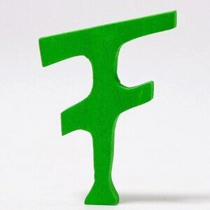 NWT Grimm's Wooden Toys Anthroposophical Letter F